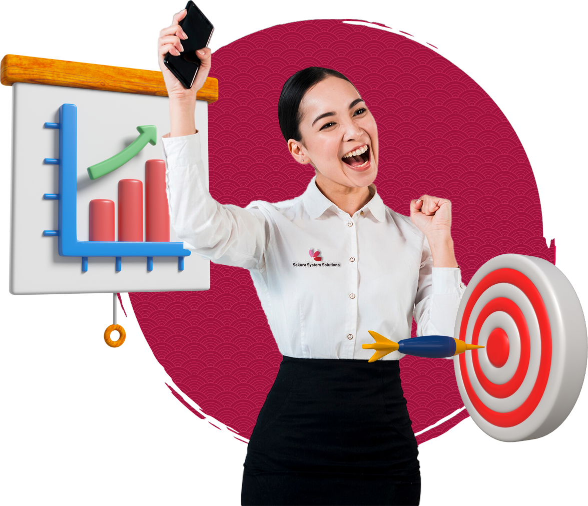 Sakura System Female interacting with SPISy dashboard